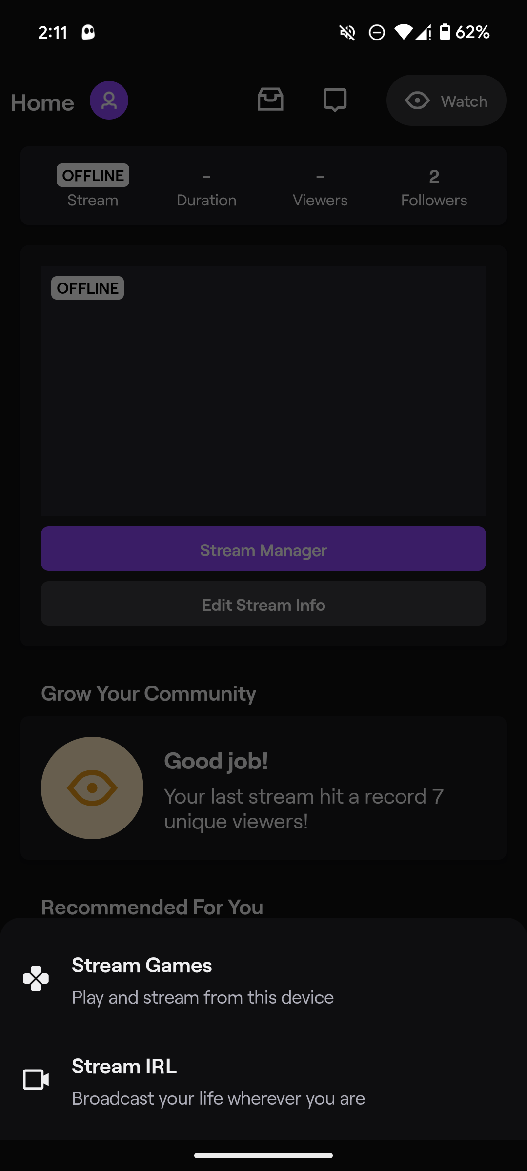 Finish Stream How to Live Stream Using the Twitch Mobile App