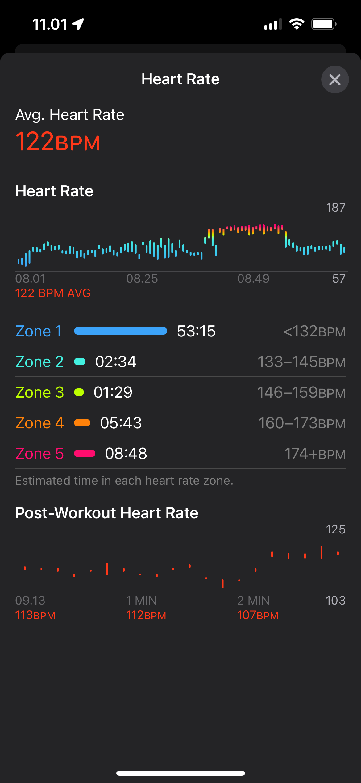 heart rate workout history apple watch