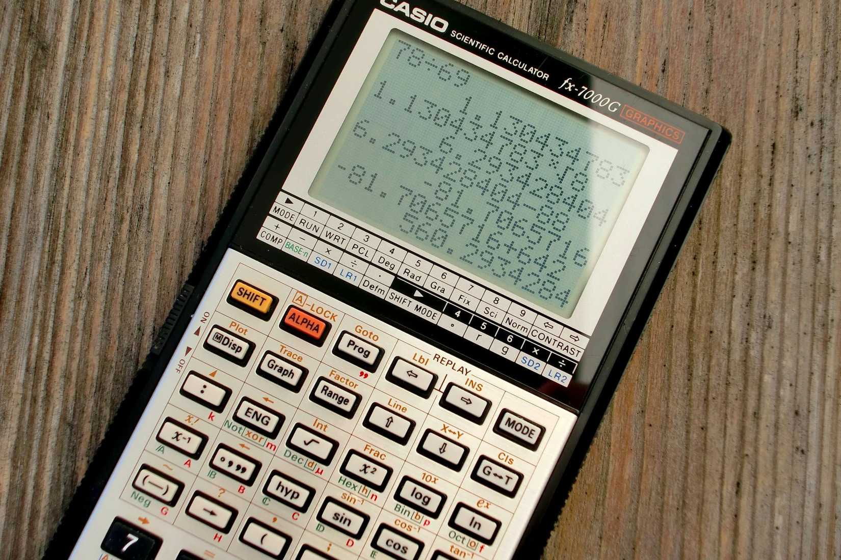 Solving a math problem with a calculator