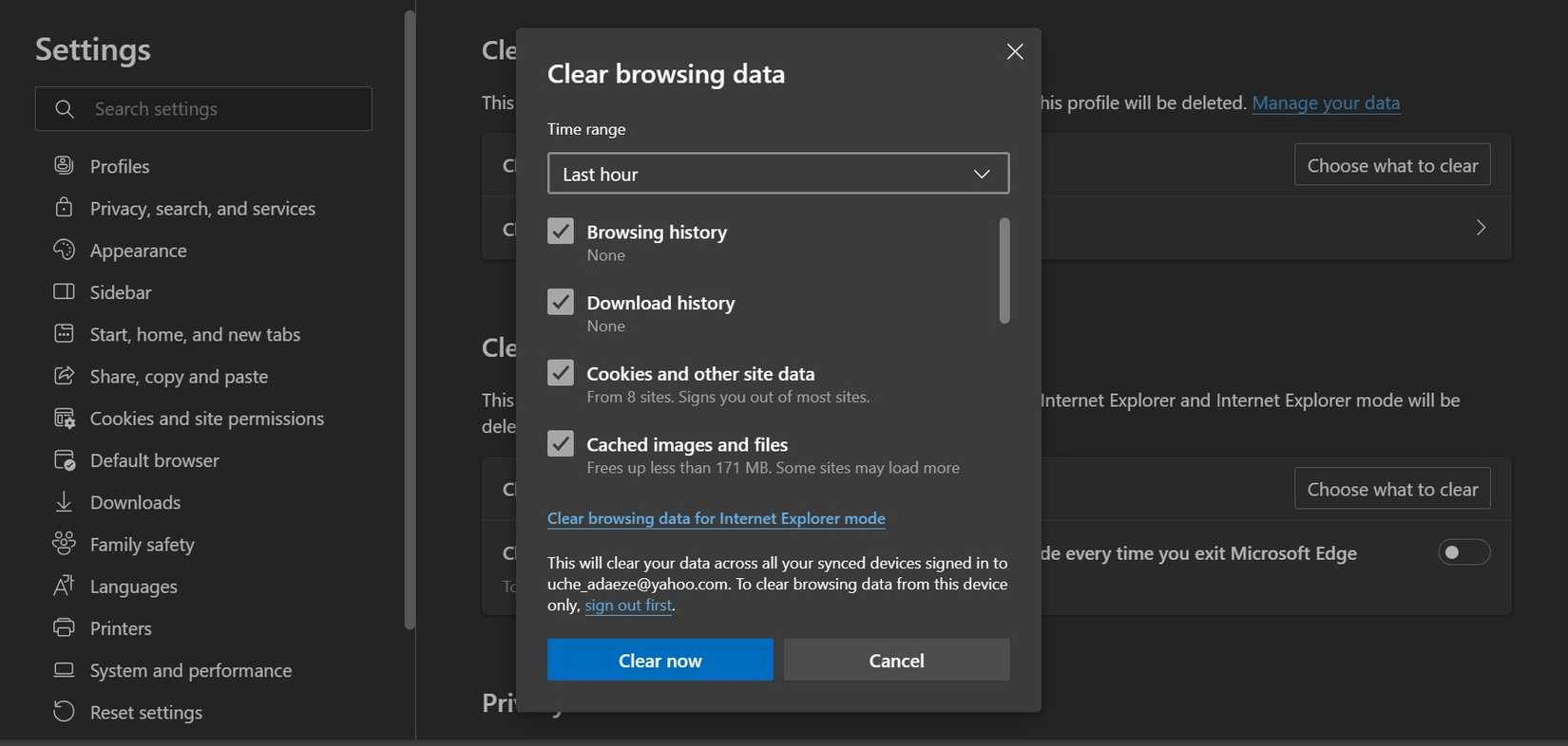 How to Clear Cache and Browsing Data on Microsoft Edge