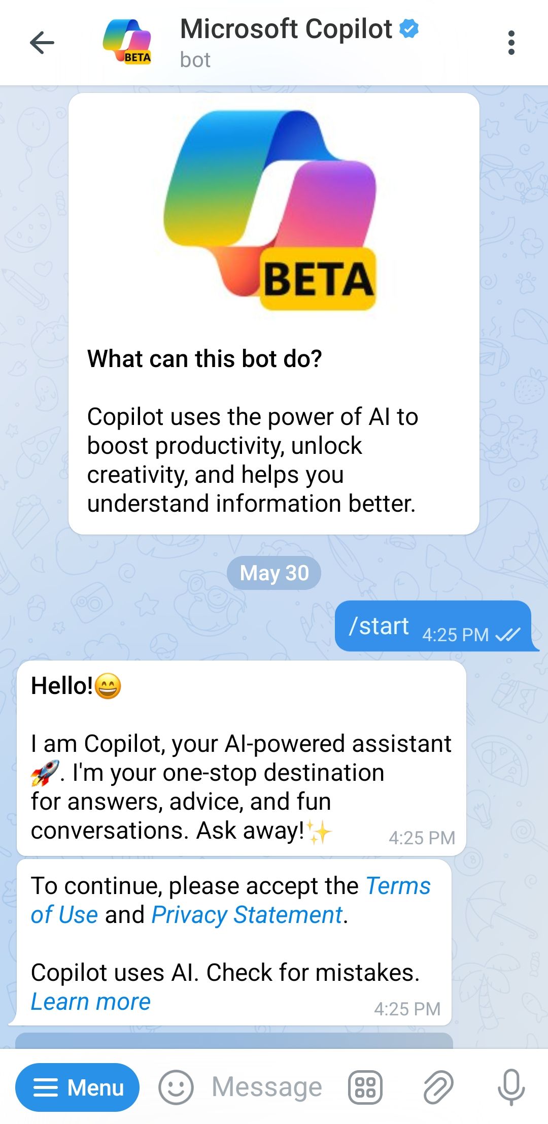 You Can Access Copilot in Telegram, but Don't Fall for a Fake