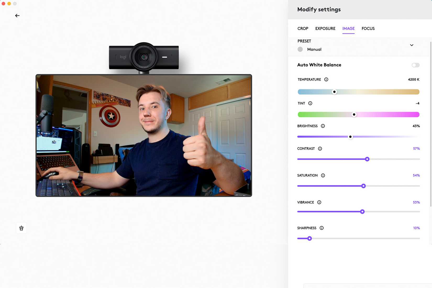 White Balance Logitech C920 Hd Pro Settings Logitech MX Brio