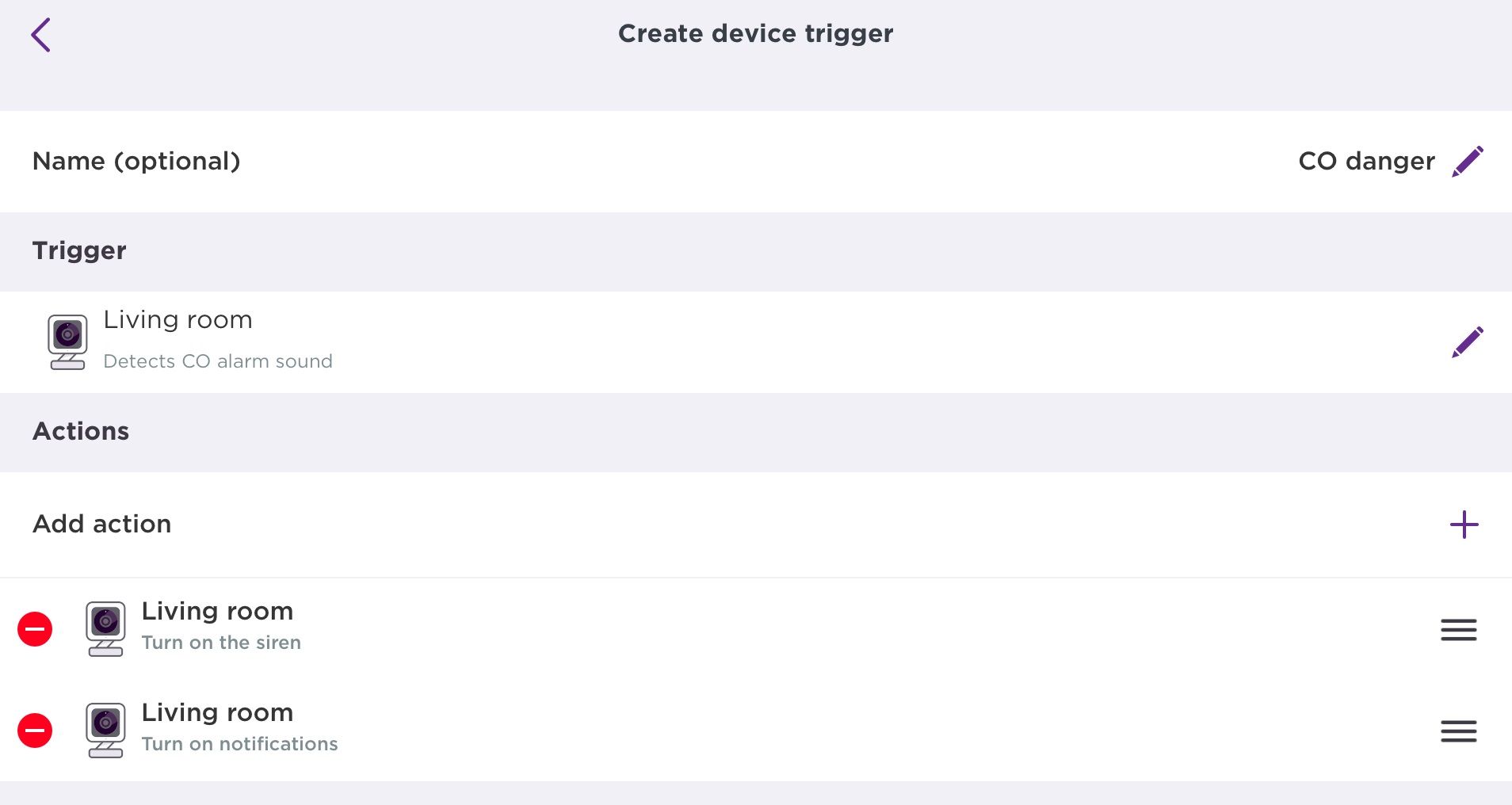 criando uma automação inteligente com câmera roku no aplicativo roku