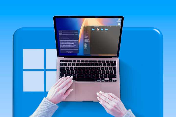 A person creating a bootable Windows 11 USB via WinDiskWriter on a MacBook.