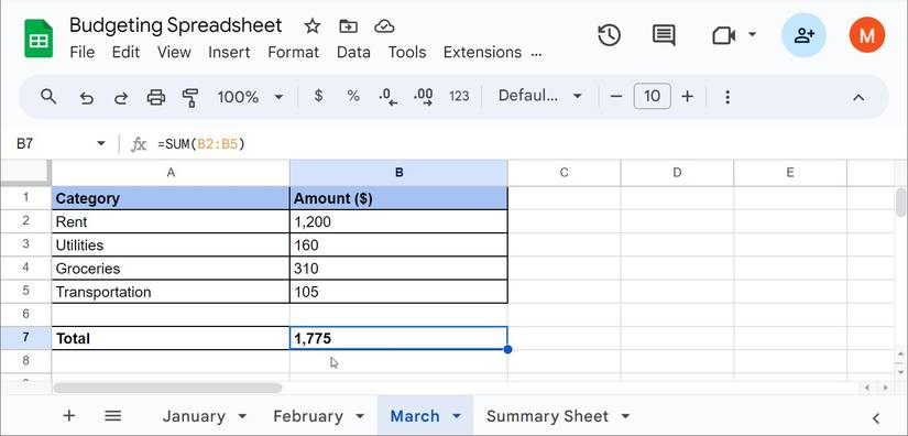These 8 Google Sheets Formulas Simplify My Budgeting Spreadsheet
