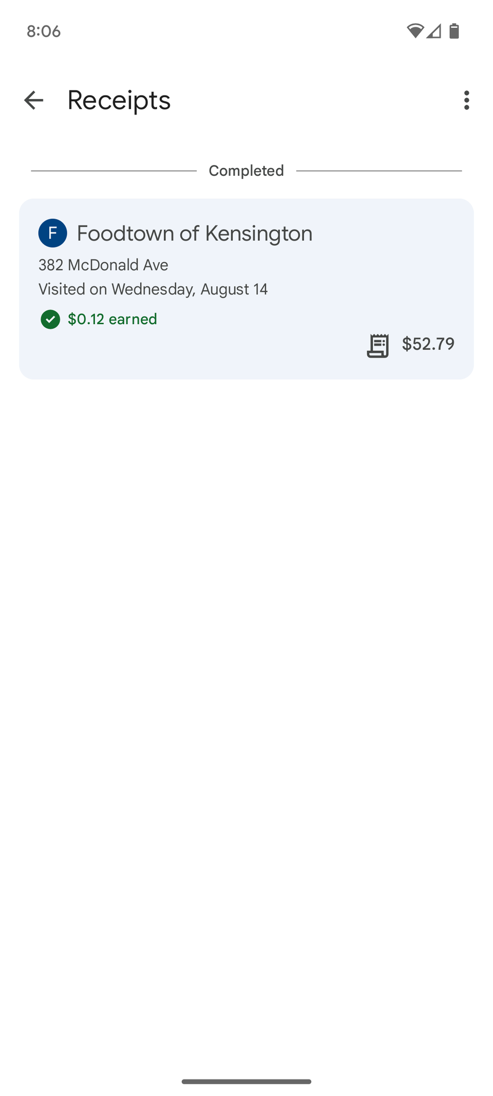 Google Opinion Rewards showing user earning only 10 cents