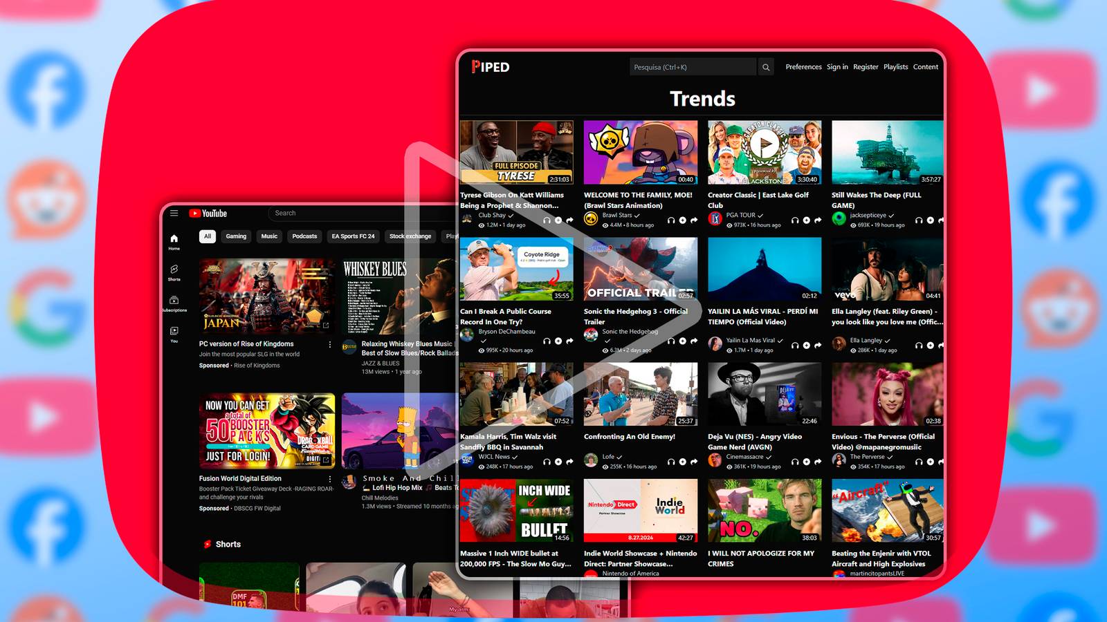 Left Youtube Channels You Can Easily Change the Look of YouTube, Facebook, and More: Here's How