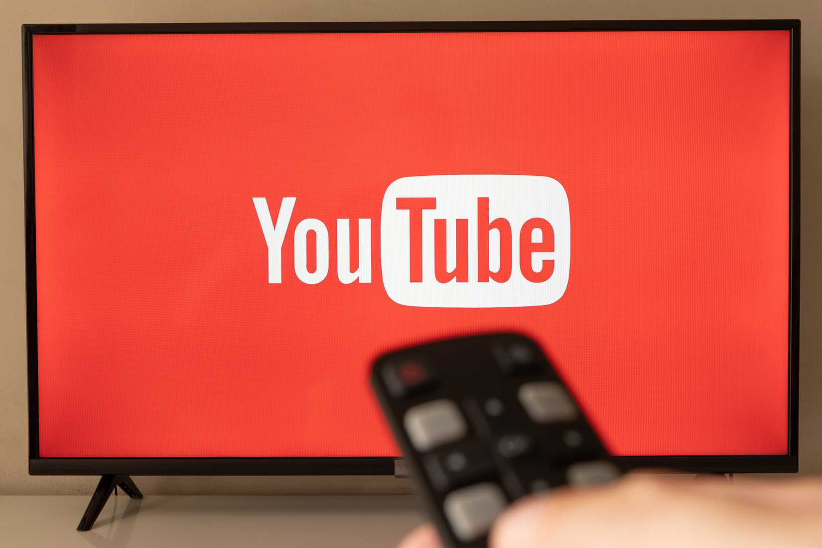 youtube logo on tv