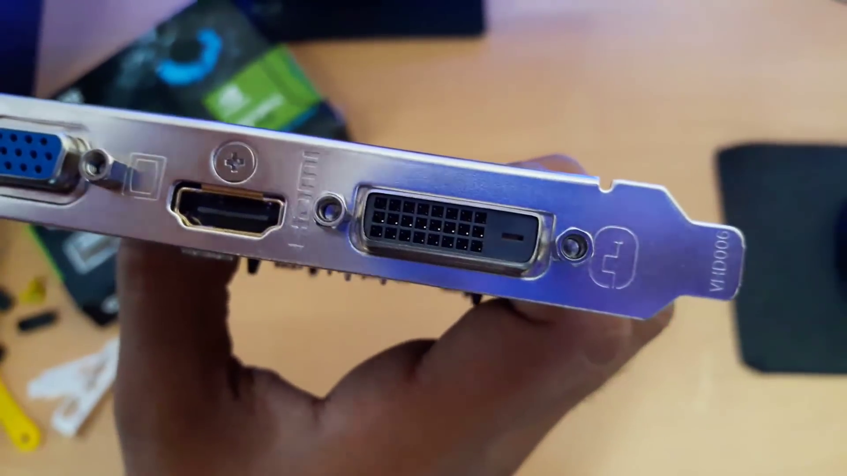 Image showing GeForce GV N710D3 graphics card's ports