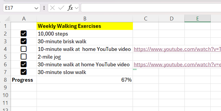 Checkboxes Exercise My 5 Favorite Ways to Use Excel's Checkbox Feature