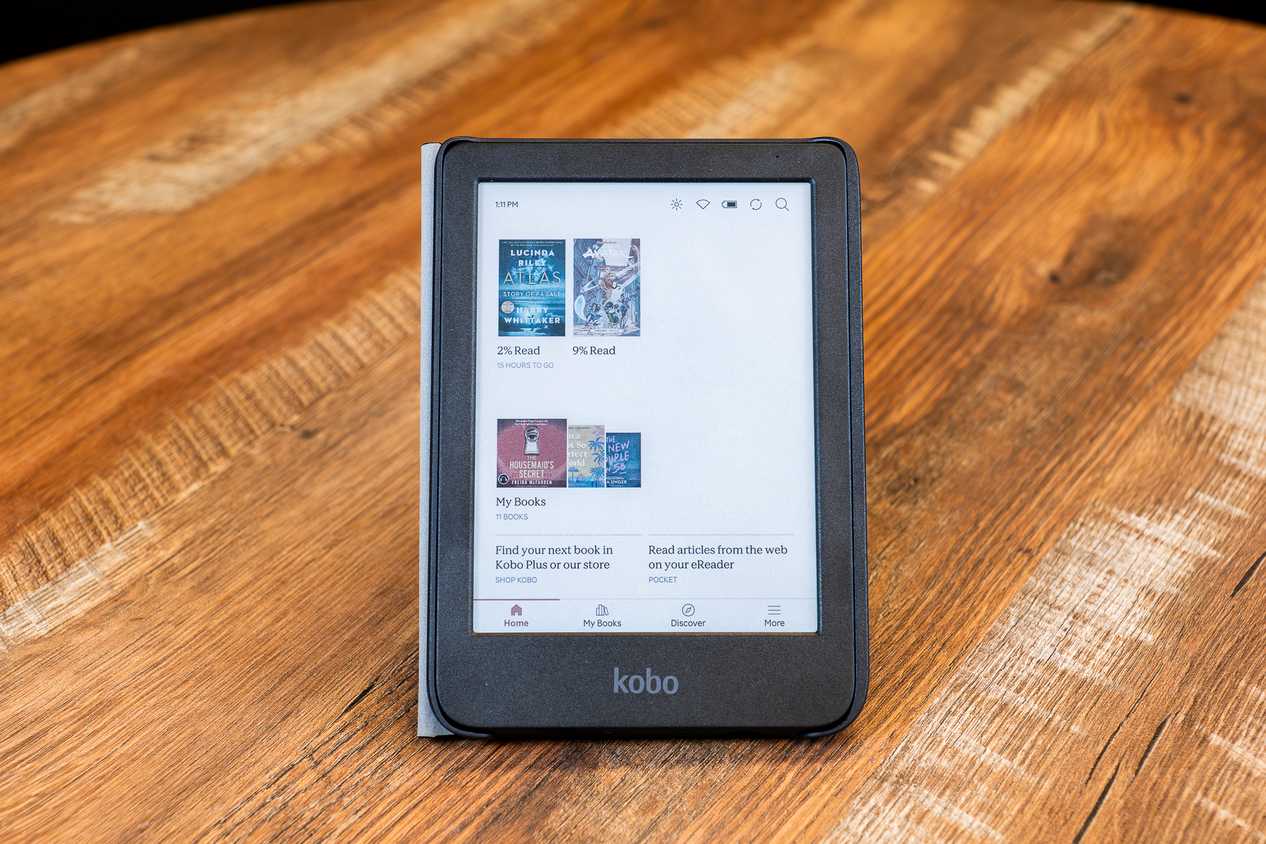 The Kobo Clara Colour homescreen