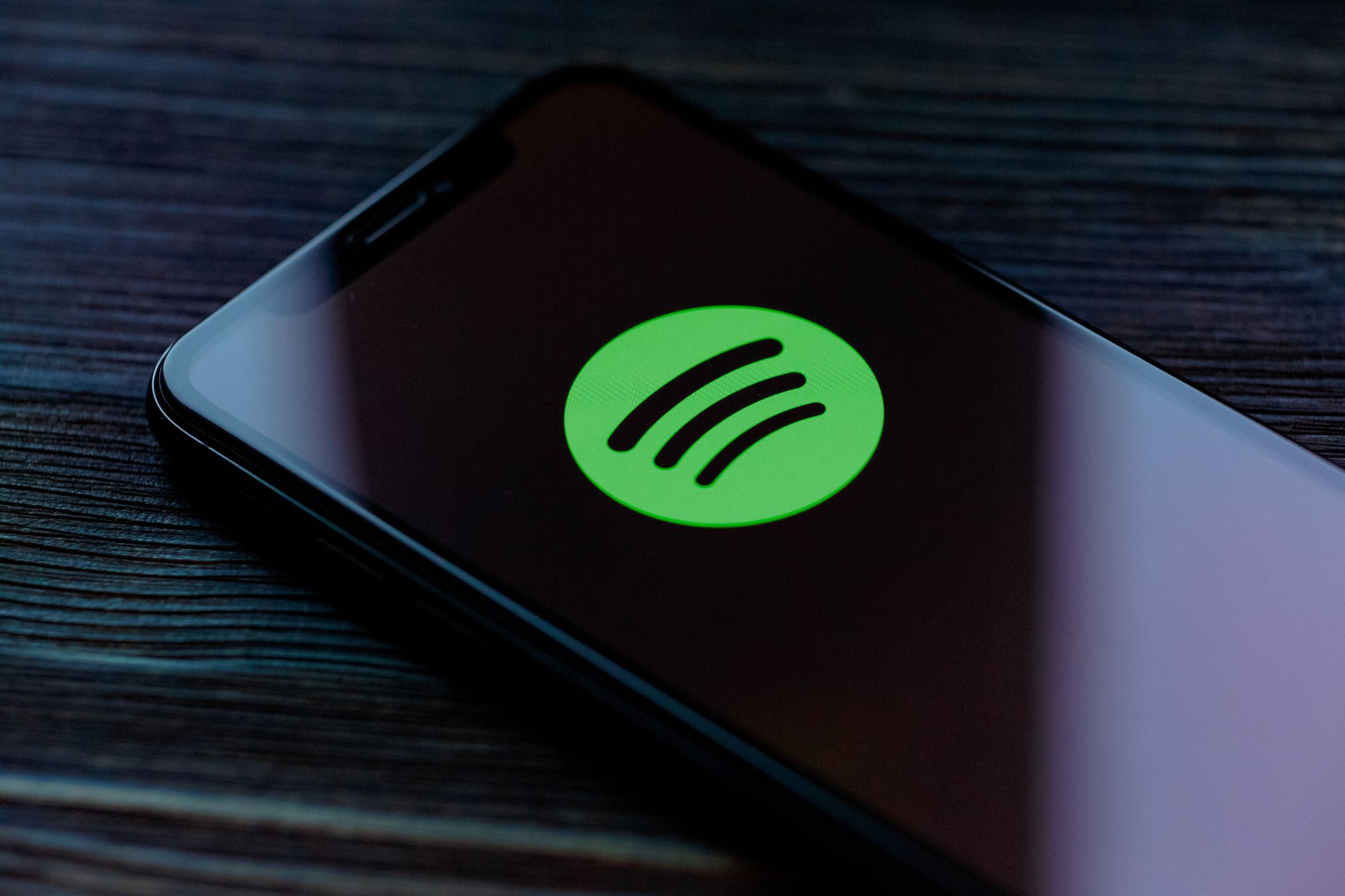 a spotify logo on a smartphone