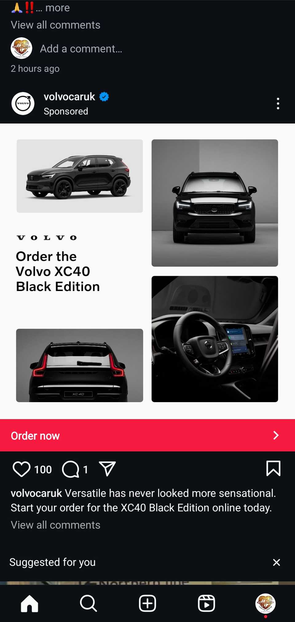 ad on Instagram