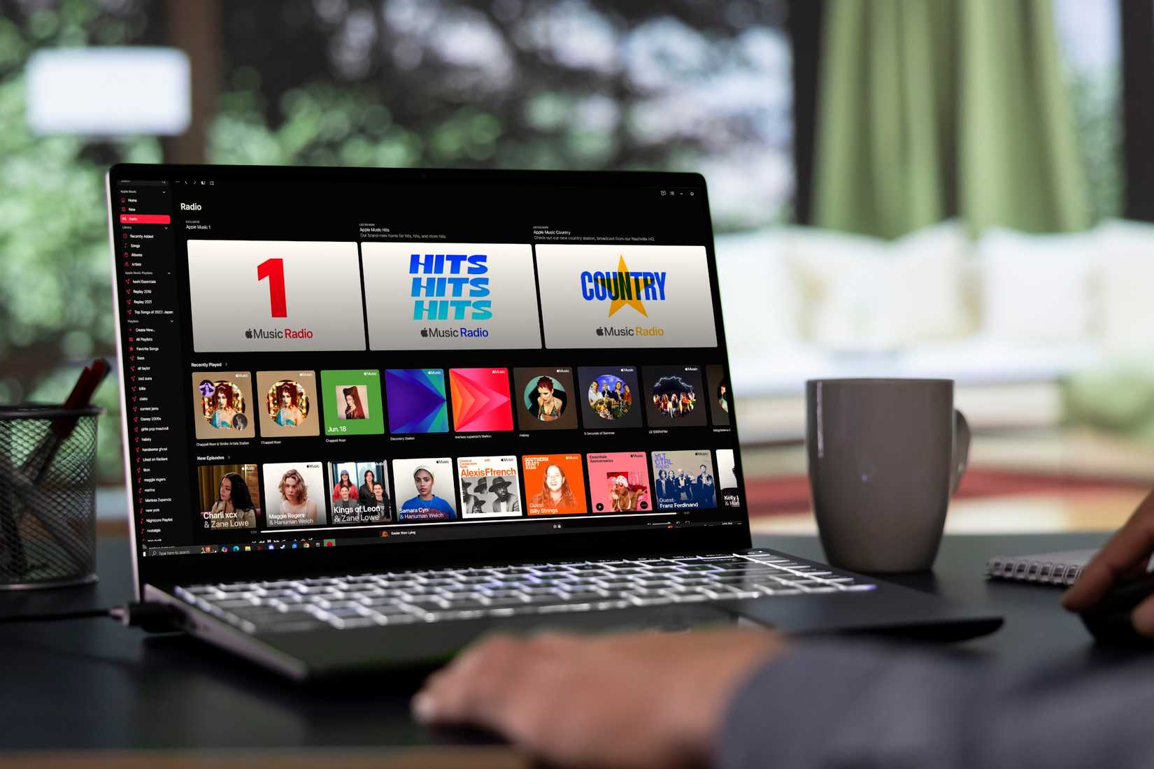 cider apple music app on laptop screen