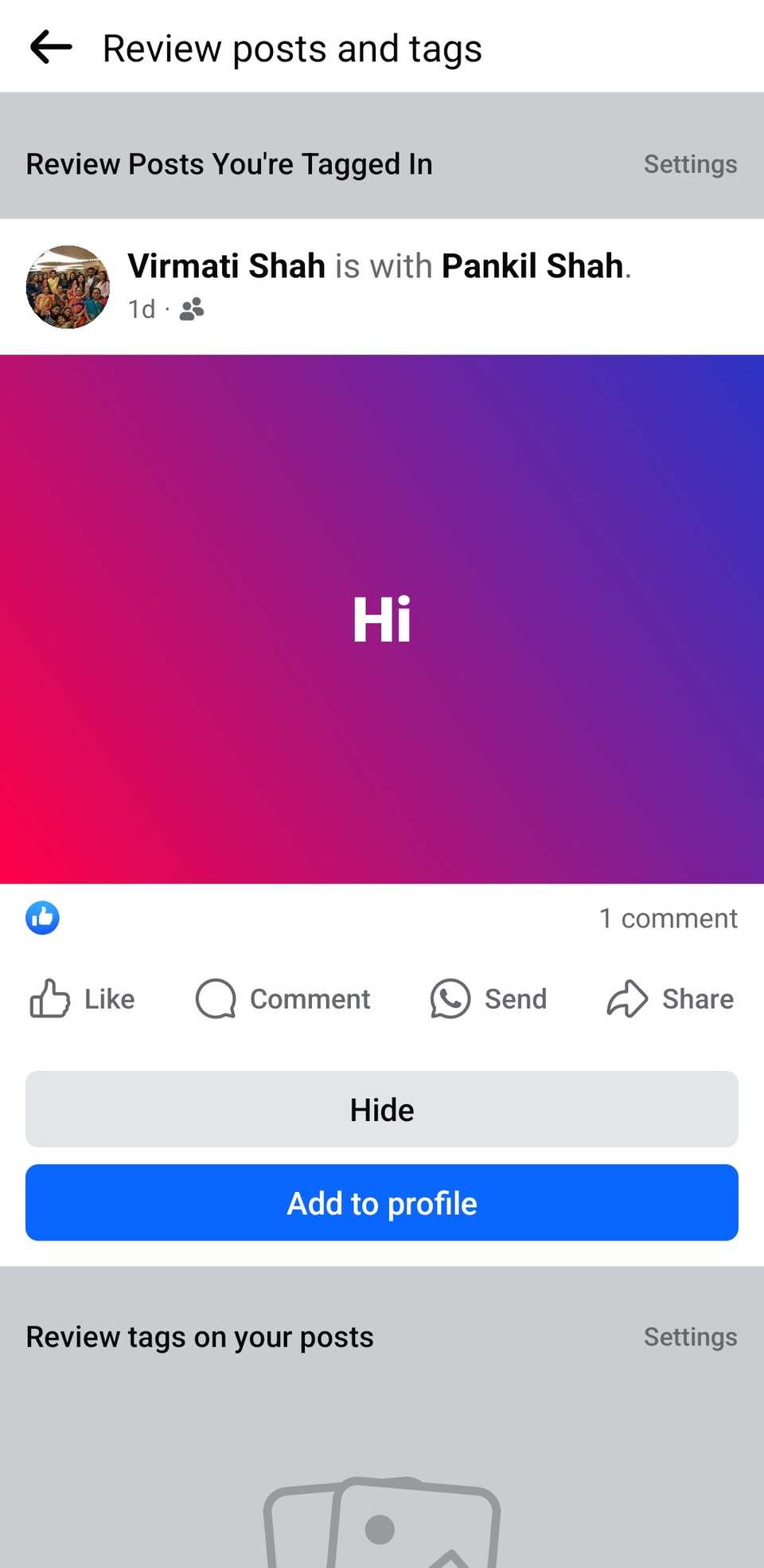 Hide or Approve Tags on Facebook