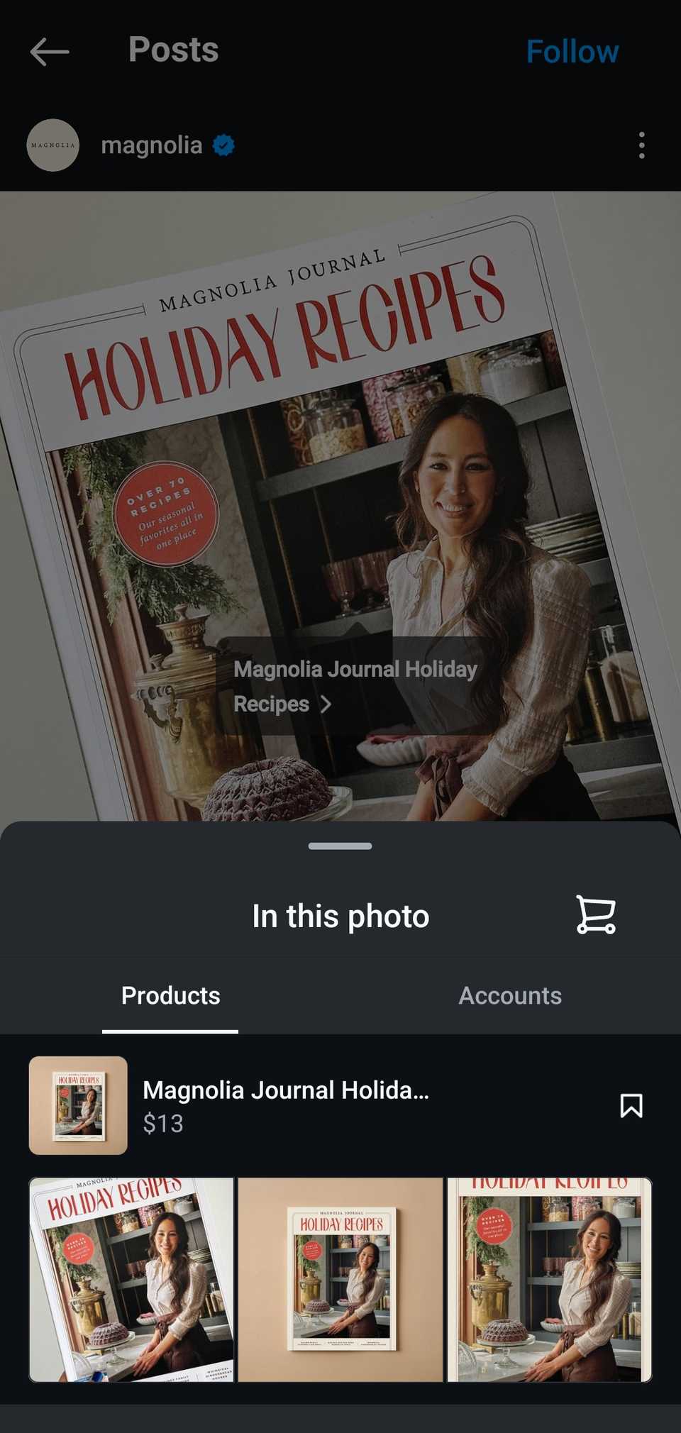 instagram shopping post detail