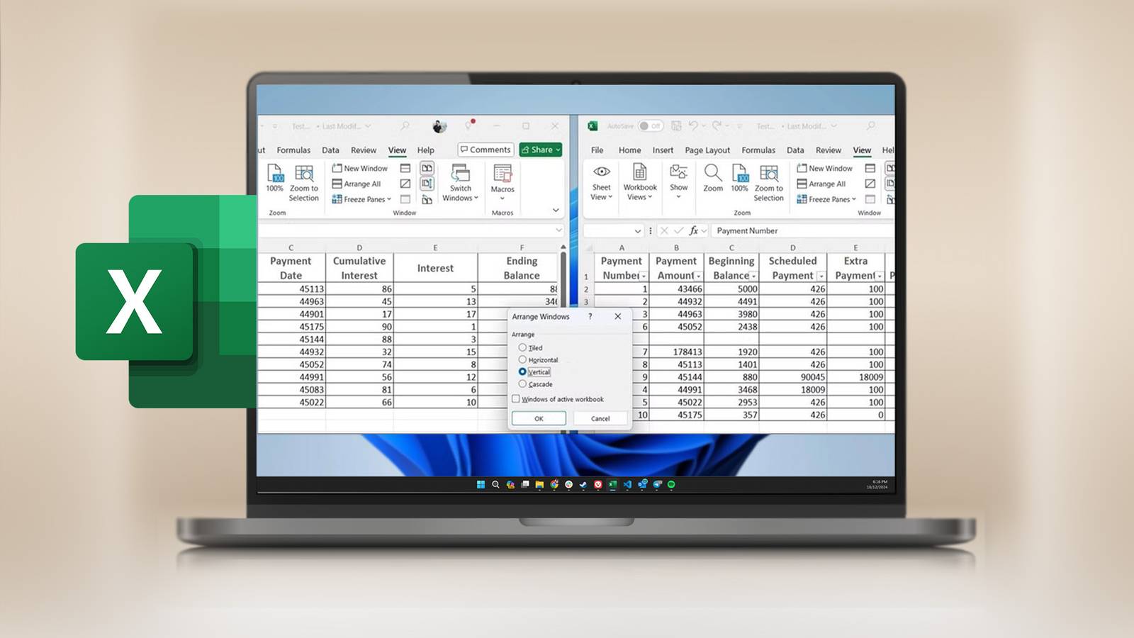 Excel Program Screen Compare Data Side by Side with Excel’s Split Screen View