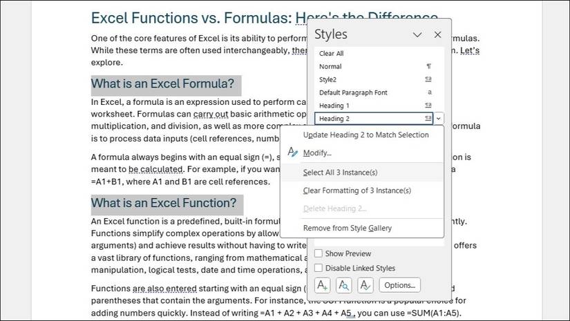 Formatted Document Using Styles Use Styles in Microsoft Word to Format Your Documents Consistently