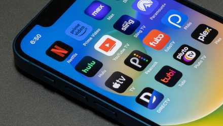 streaming apps on a smartphone