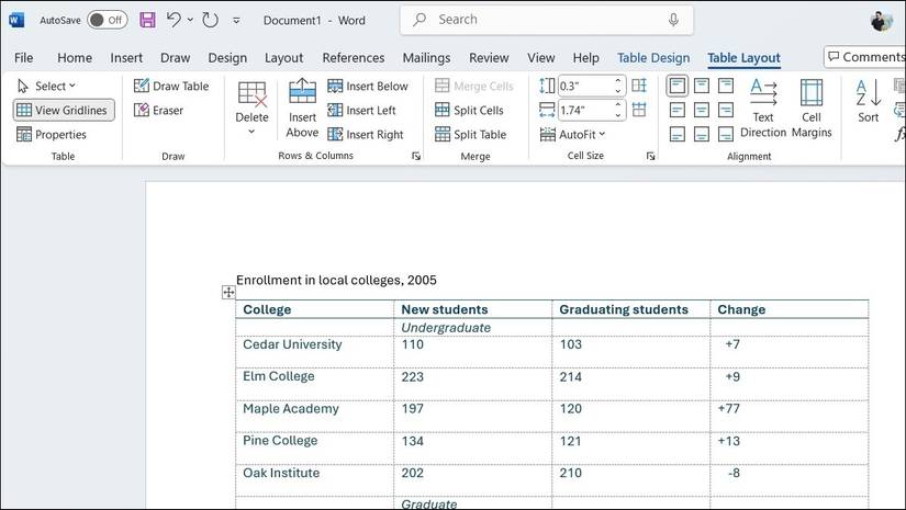 Headnote In Table How To Move Table Below Header In Word