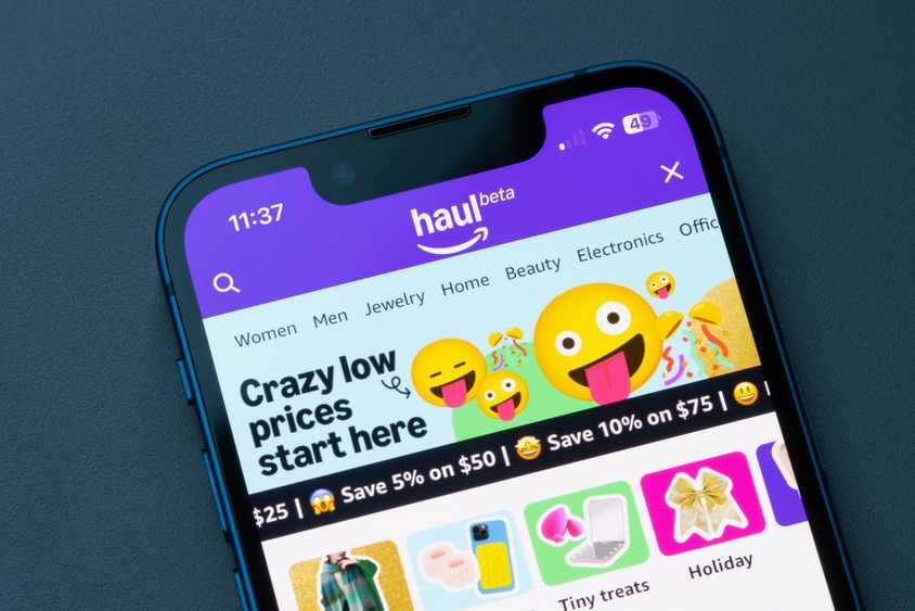 amazon haul beta on smartphone screen