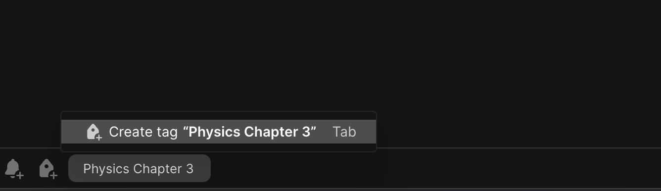Evernoteでタグを作成・適用している画面。ノートに複数のタグが付けられている