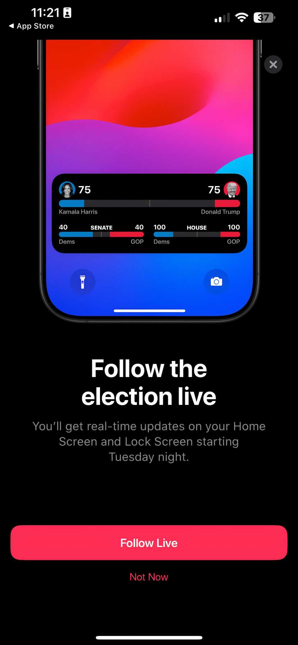 Apple’s Live Activity Feature Lets You Track US Election Results