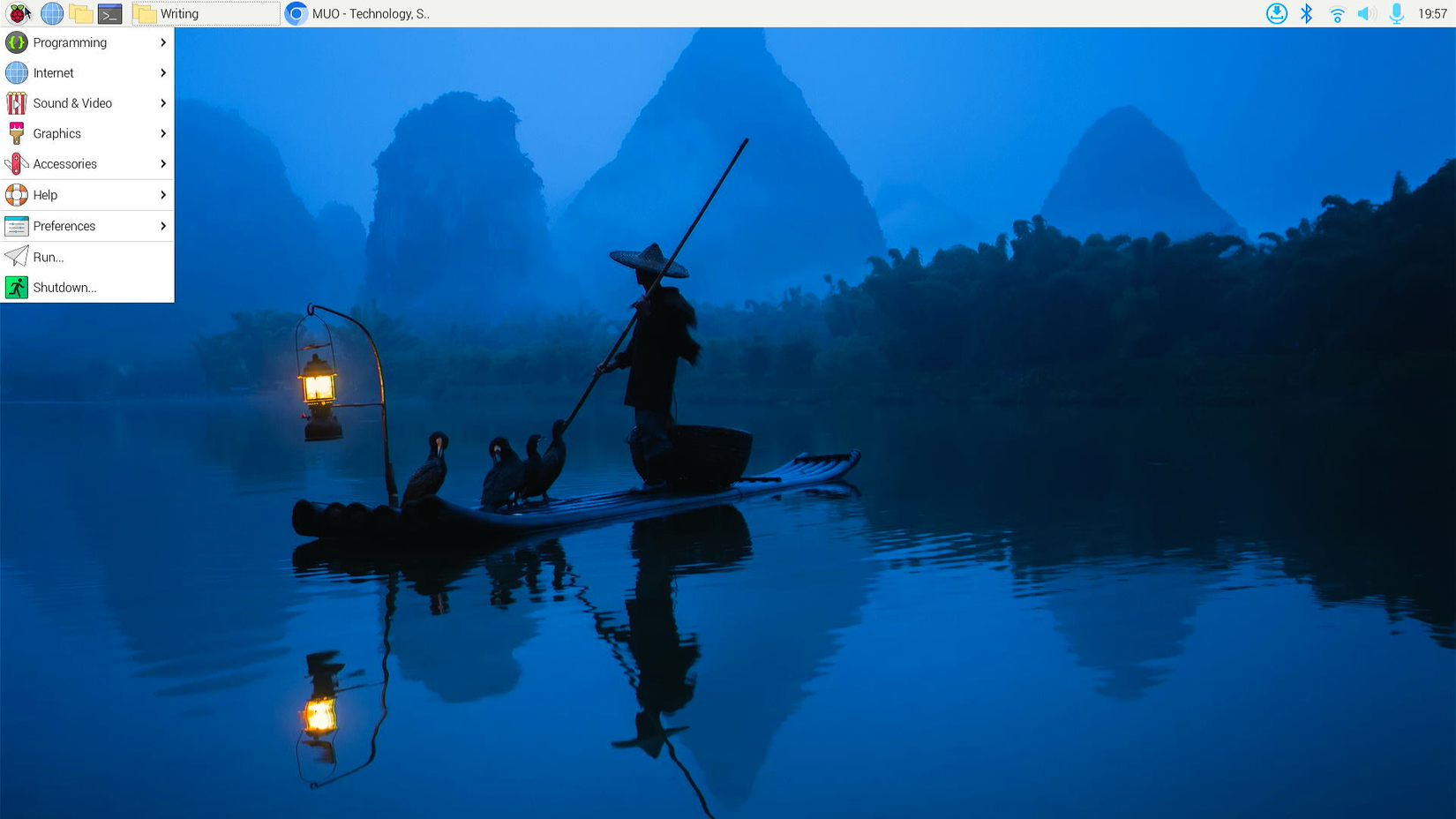 A screenshot of the Raspberry Pi OS