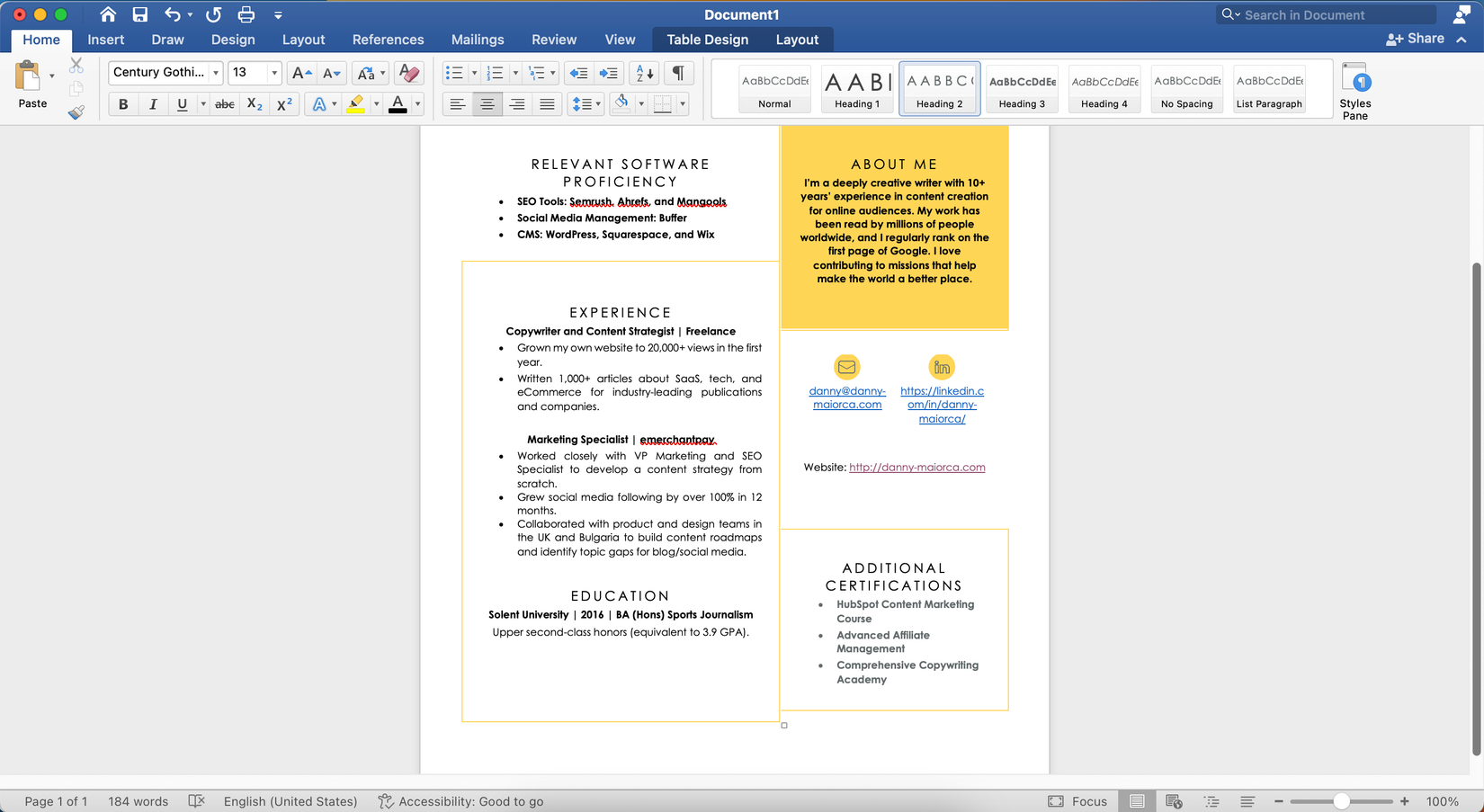 How I Create a Professional Resume Using Microsoft Word