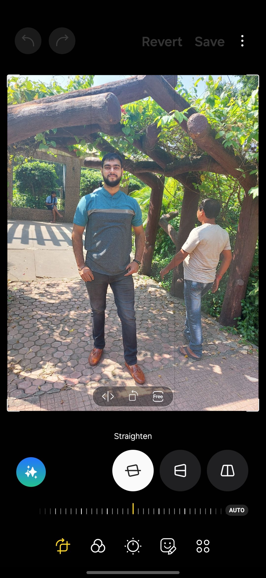 Generative edit AI filter on Samsung photo