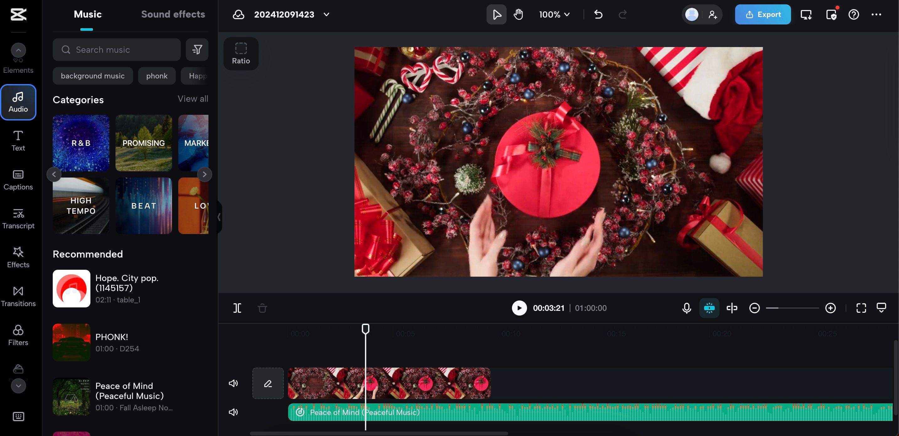 Add music to a video in the CapCut app