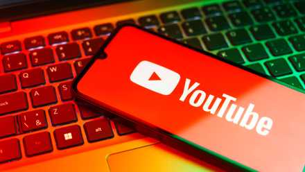 youtube logo on smartphone screen