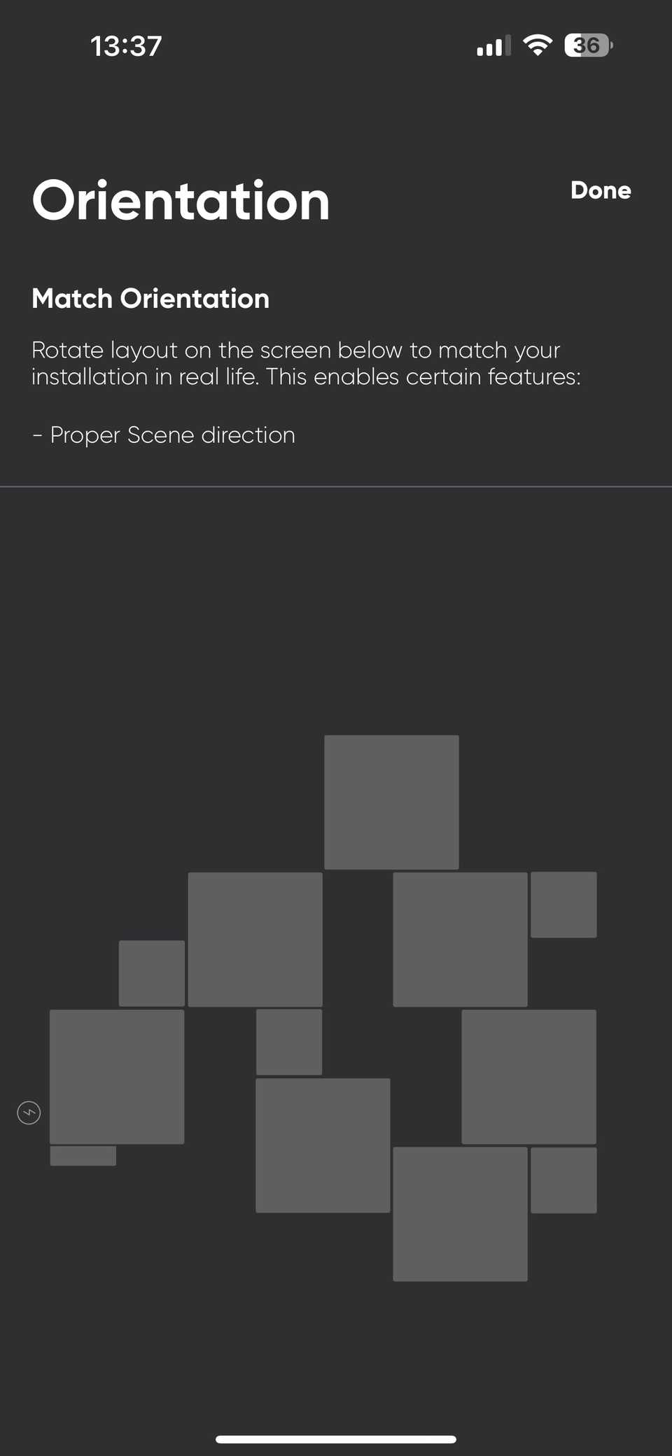 2 تصویر برنامه Nanoleaf - انطباق جهت بلوکها