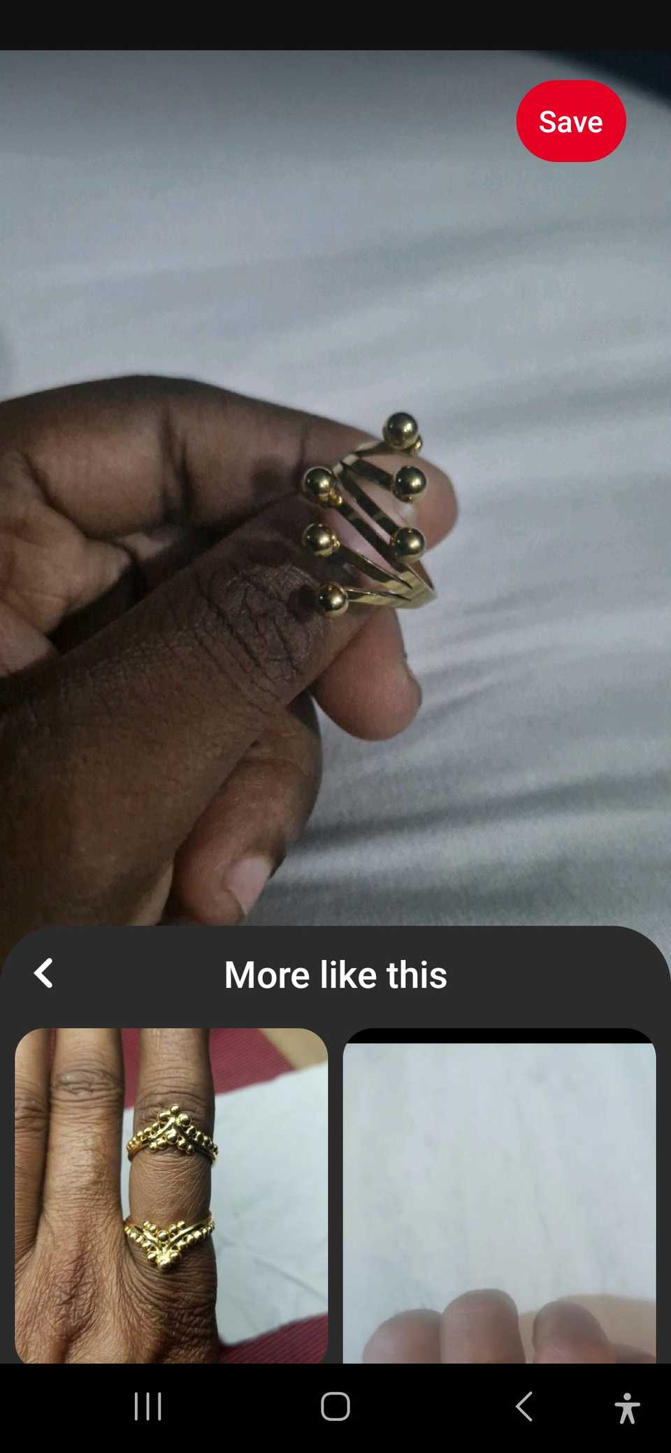 A picture captured using the Pinterest on a mobile device