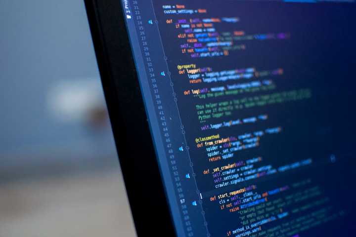 python code on computer screen