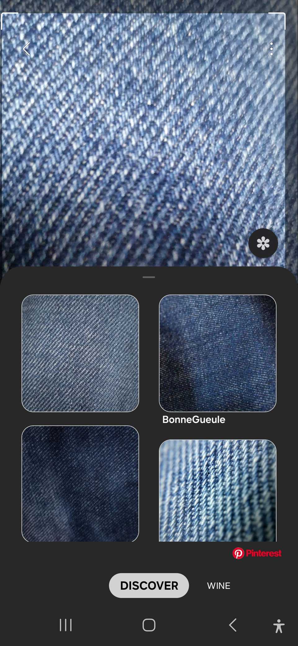 Results from the search conducted by Bixby Vision