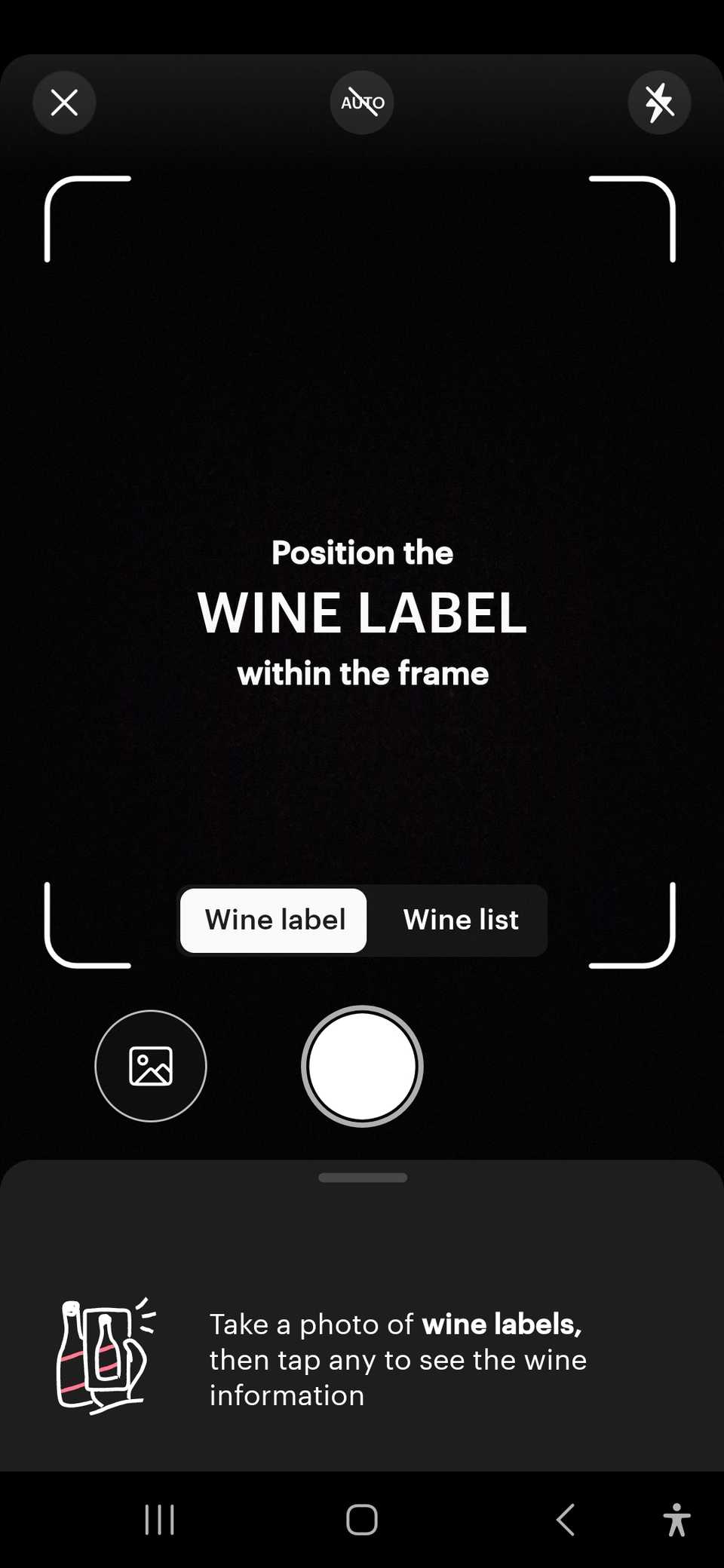 Scanning wines using the Vivino app