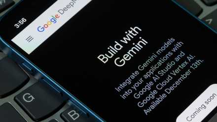 Google AI Studio DeepMind on a phone screen