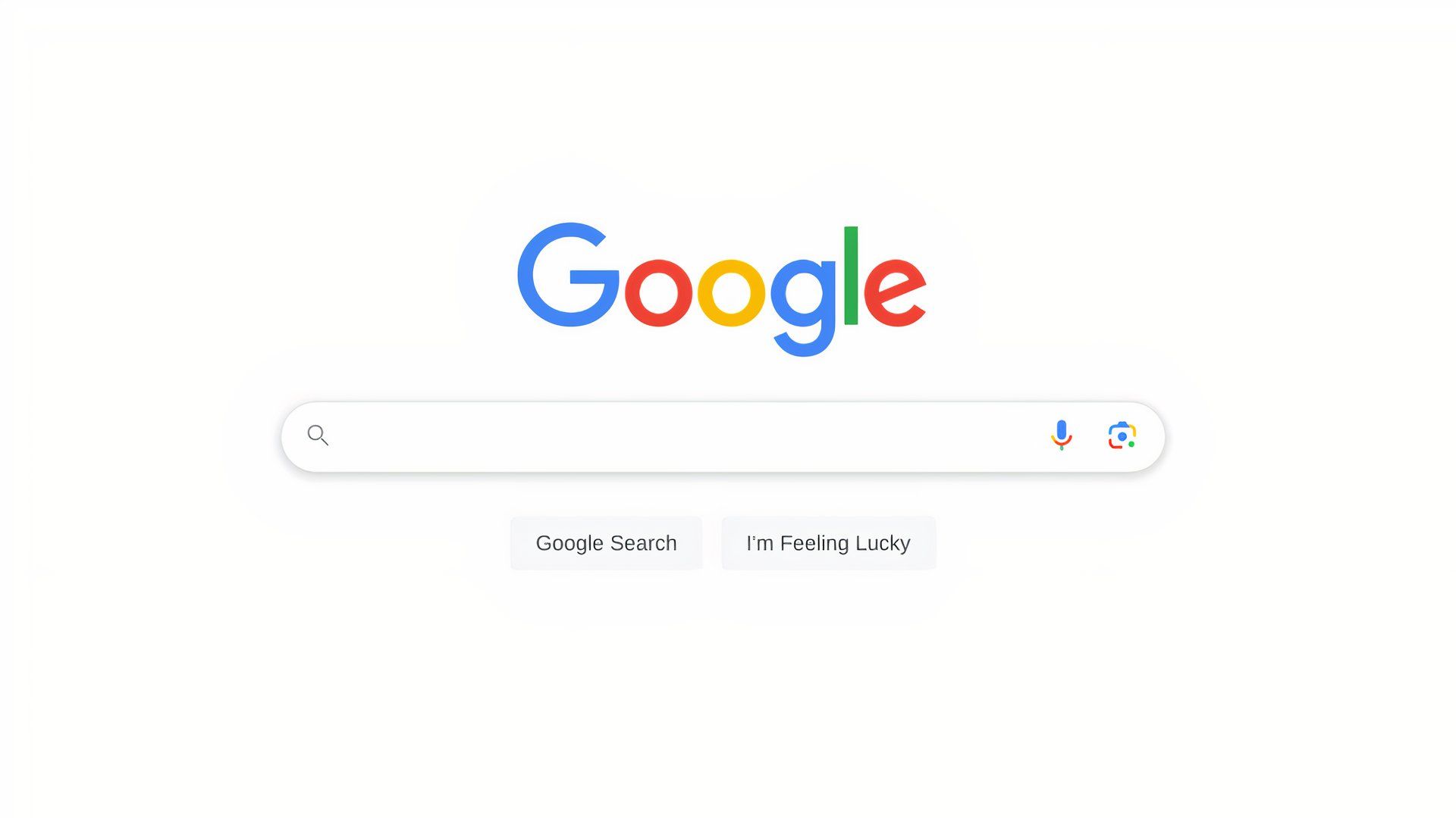 The Google Search homepage without a Doodle