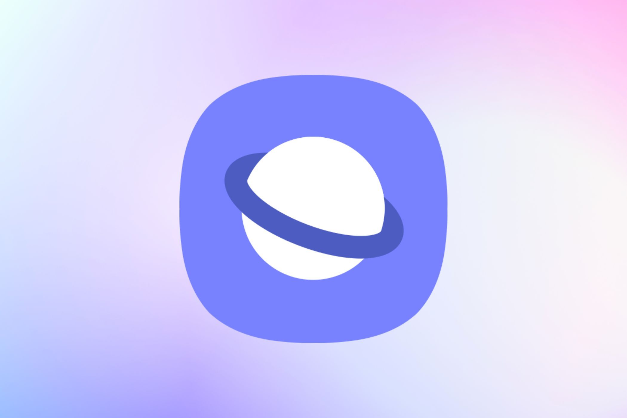 Samsung Internet app icon on a gradient background
