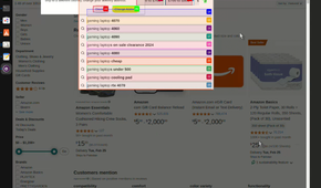 Amazon home page visited using AI