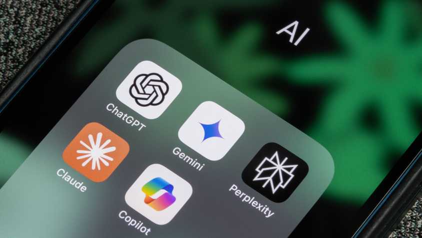 generative ai chatbot apps on smartphone screen.