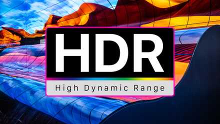 high dynamic range logo on hdr screen installation at ifa tech show.