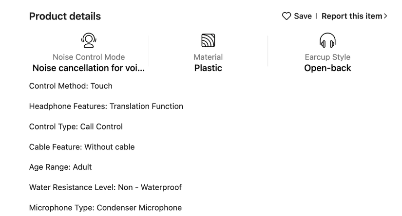 Check the product details of any item you want to purchase on Temu