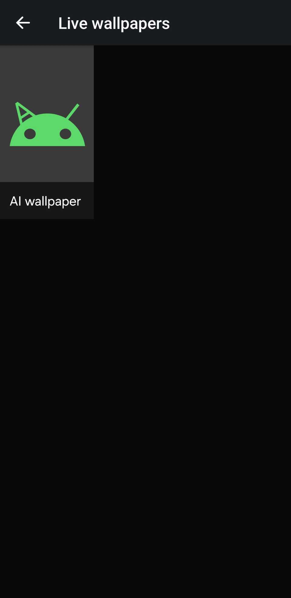 AI Wallpapers in Google Wallpapers app on Android
