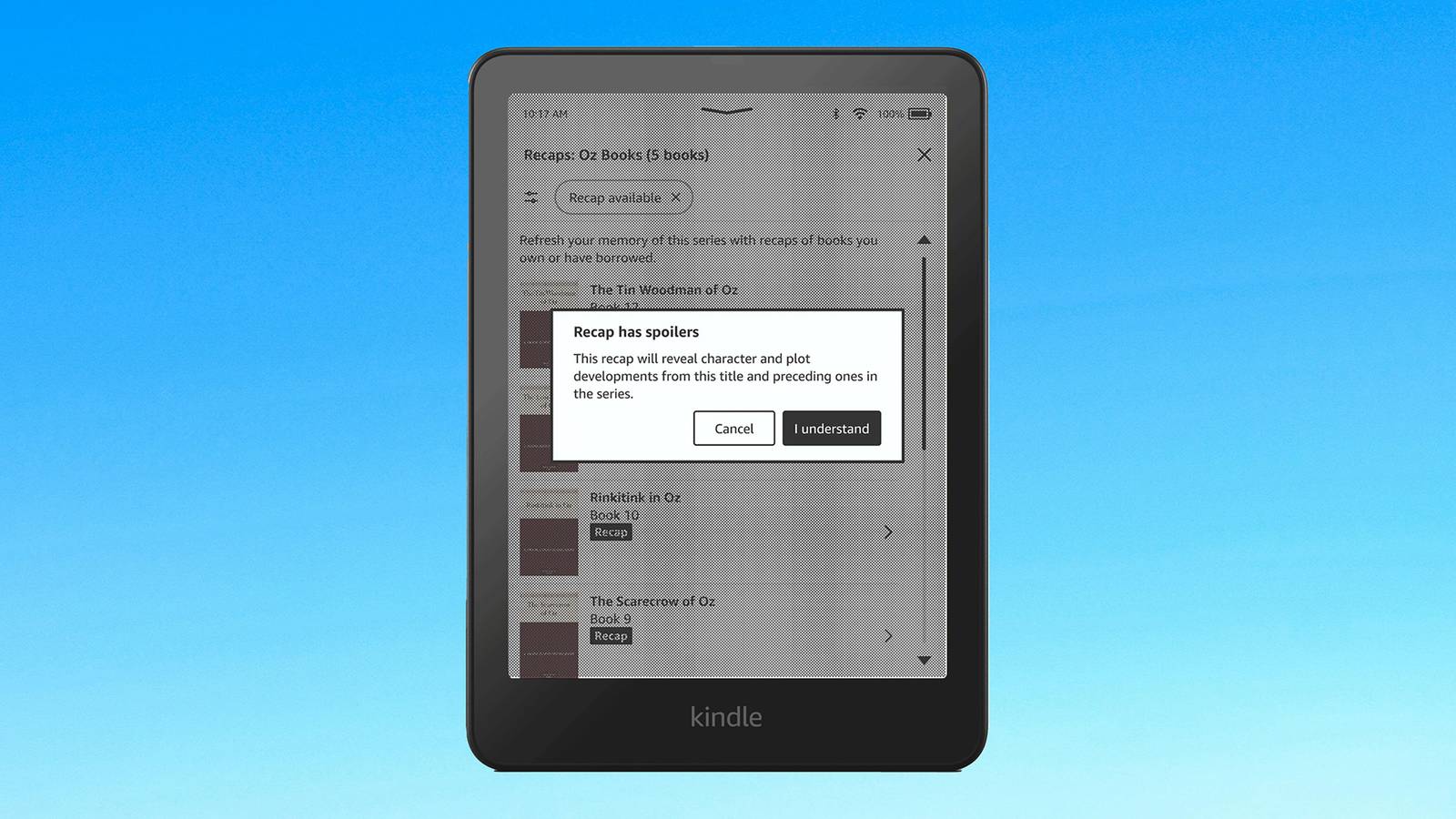 Amazon Kindle Book Recap feature.