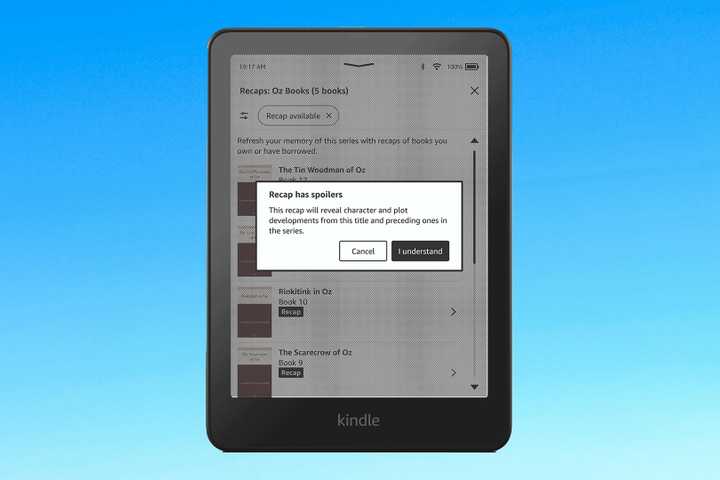 Amazon Kindle Book Recap feature.