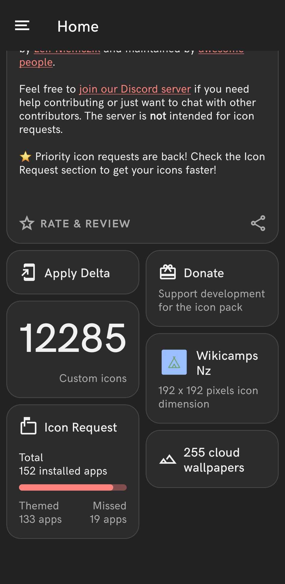Delta app icons on Android