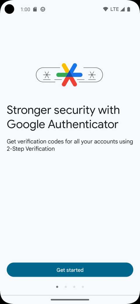 Добавление профиля в Google Authenticator Экран настройки учетной записи в Google Authenticator