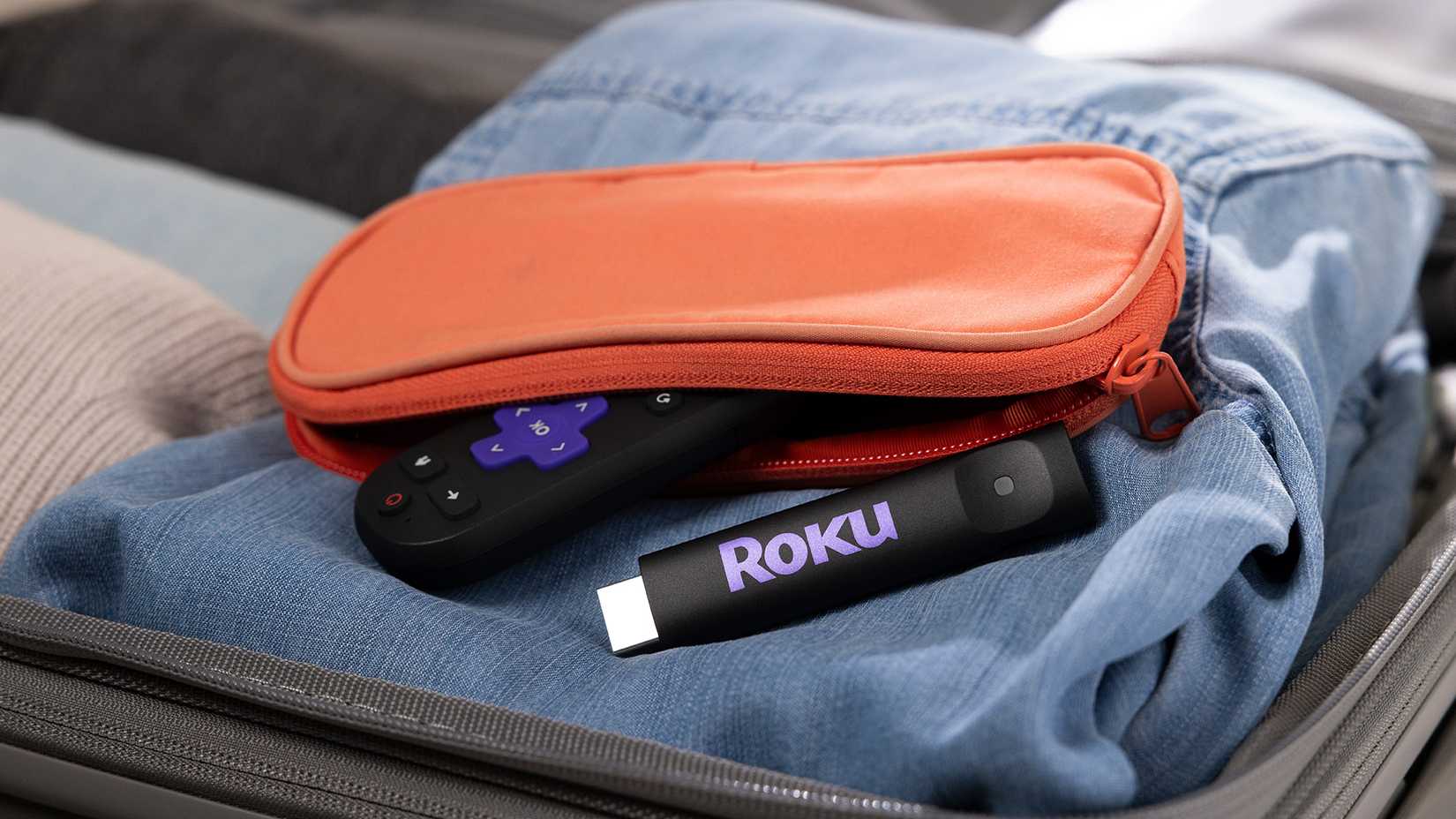 New Roku streaming sticks in a bag.